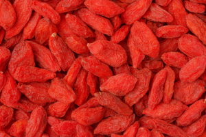 A heap of red goji berries.