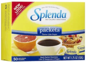 A box of splenda coffee packets.