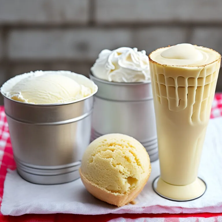 A cup of ice cream, a cup of ice cream and a cup of ice cream.