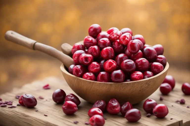 A bottle of cranberry extract with fresh cranberries and leaves, symbolizing the natural potency and versatility of this beneficial ingredient