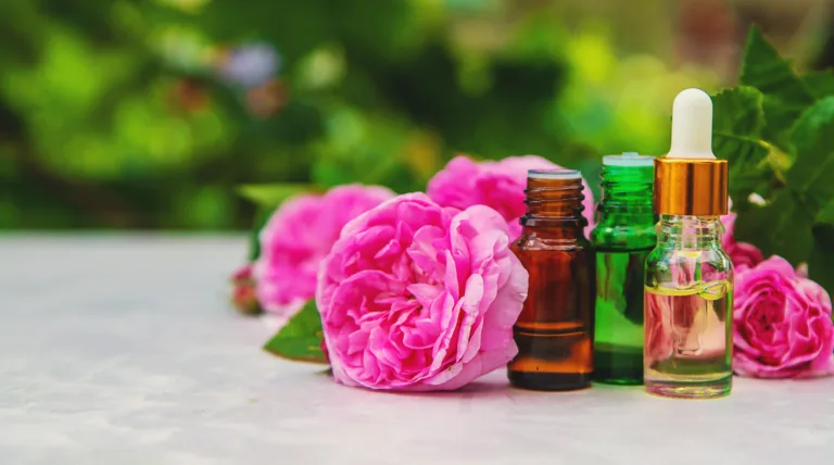 A vibrant display of assorted therapeutic-grade essential oils.