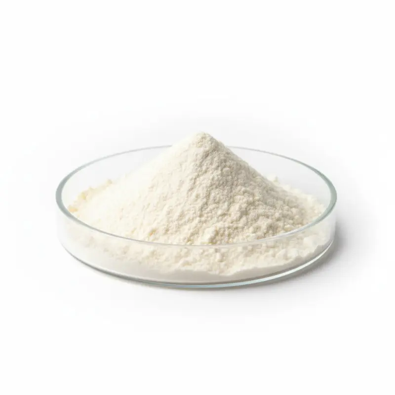 White powder in a glass dish