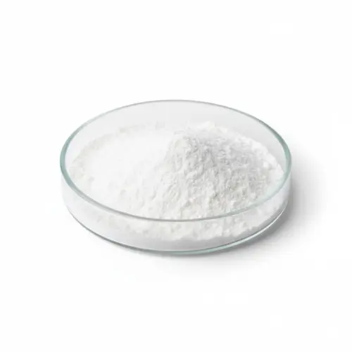 White powder in glass petri dish