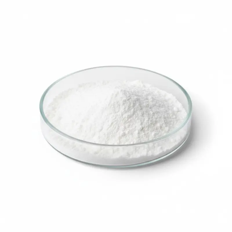 White powder in glass petri dish