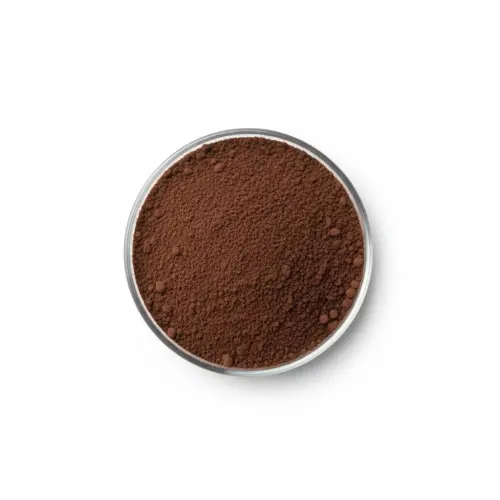 Top view of cocoa powder in bowl