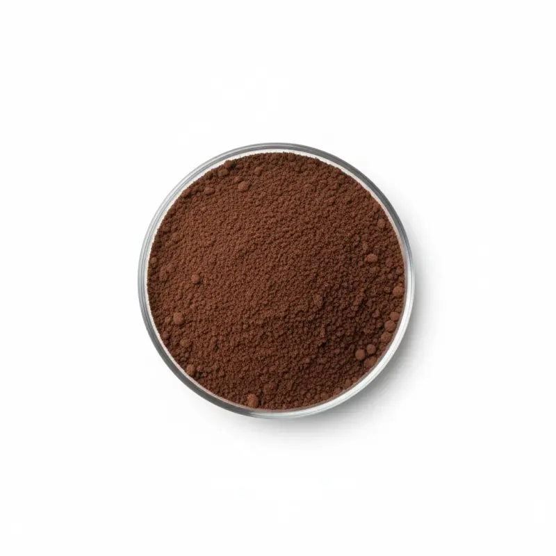 Top view of cocoa powder in bowl