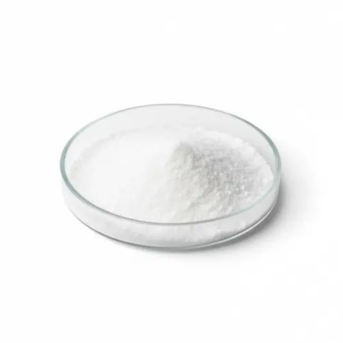 White powder in glass dish