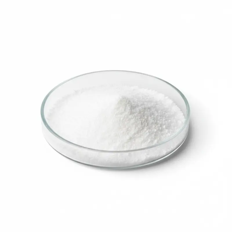 White powder in glass dish