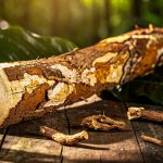 Ayahuasca vine in a tropical forest setting.
