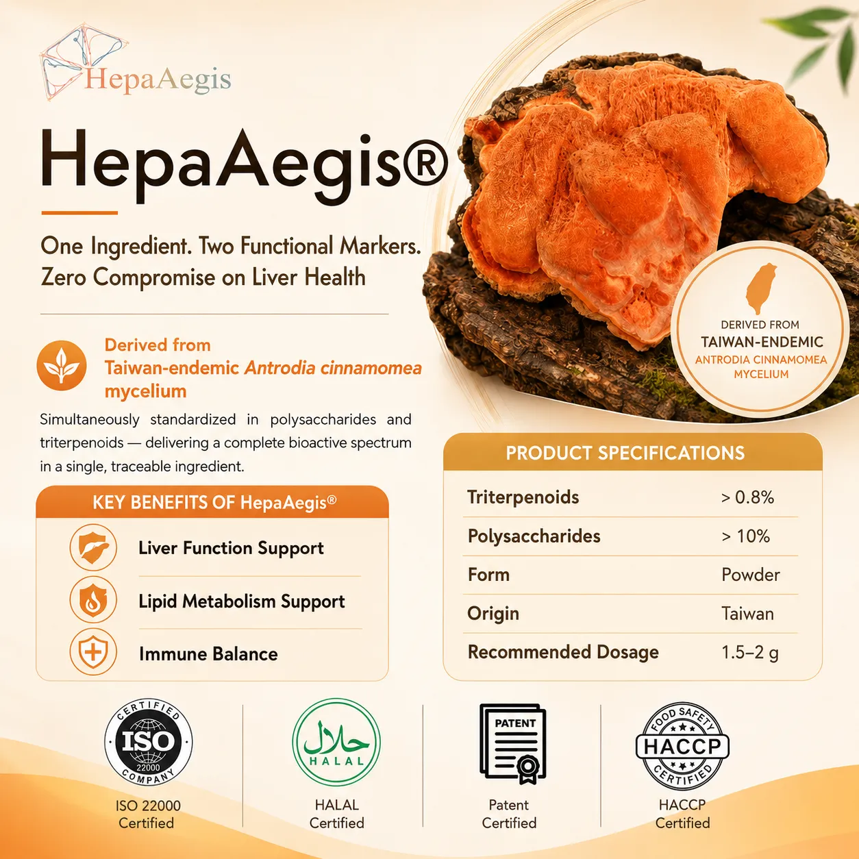 HepaAegis product specification and key benefits overview