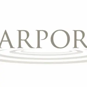 Harporia logo with water ripple design