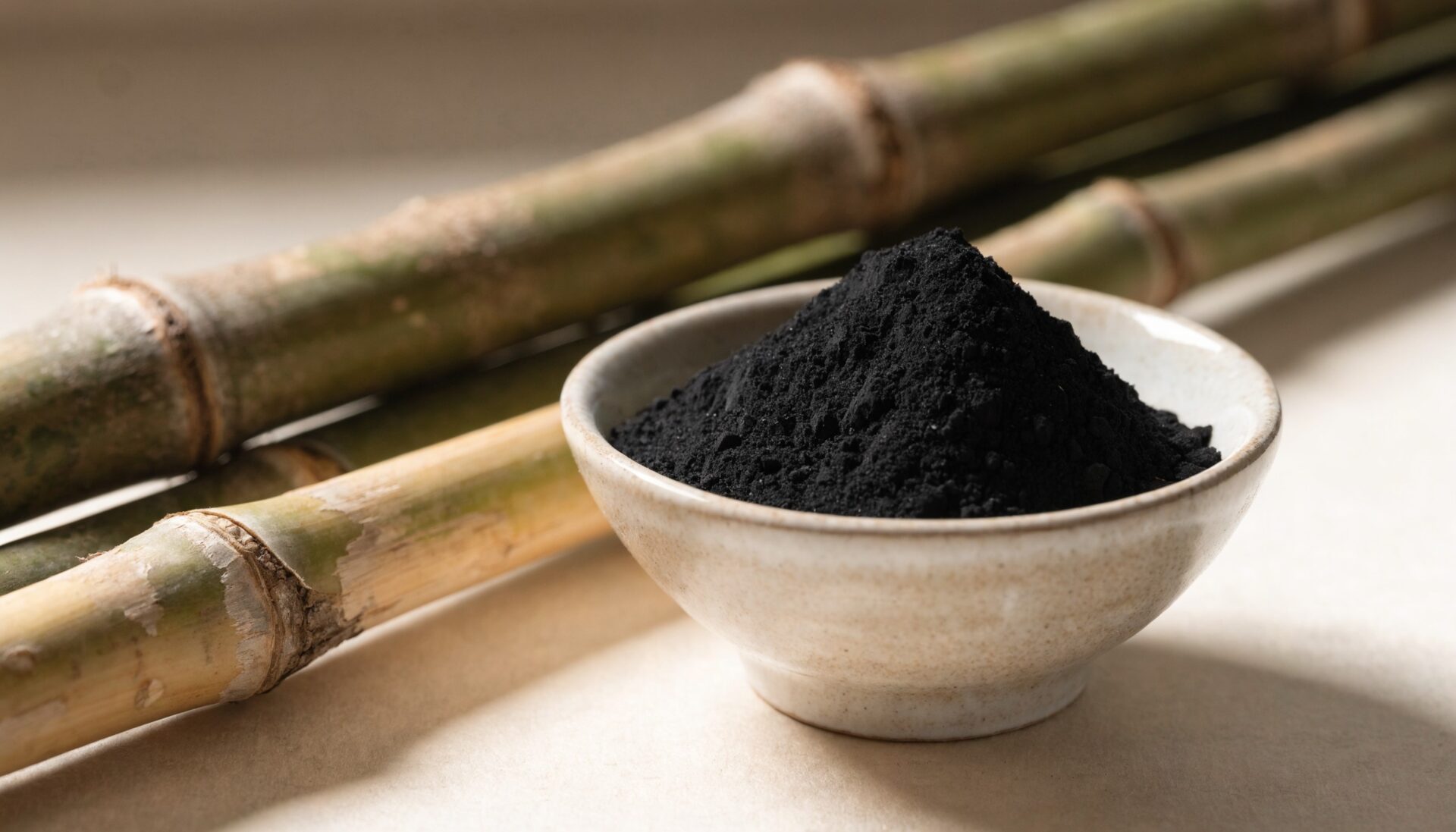 Activated bamboo charcoal powder for skincare