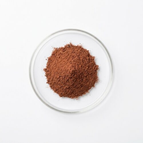 grape-seed-extract-powder Reddish-brown grape seed extract powder in a glass petri dish