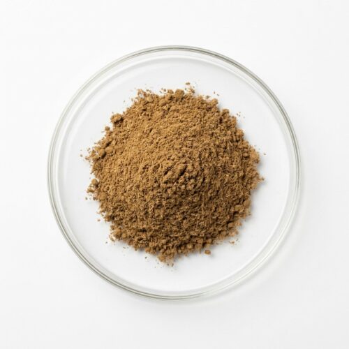 licorice-root-extract-powder Brown licorice root extract powder in a glass petri dish