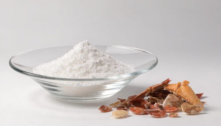 N-acetyl-glucosamine crystalline powder with crab and shrimp shells