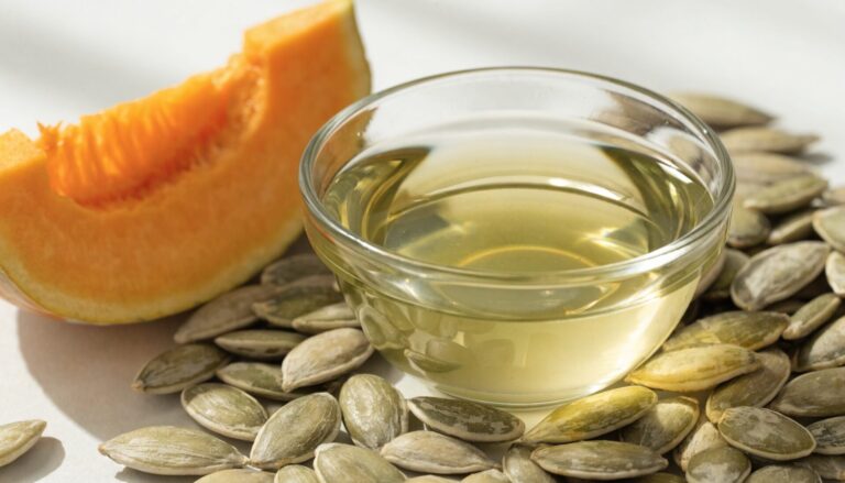 Pumpkin seed extract with raw pumpkin seeds and fresh pumpkin