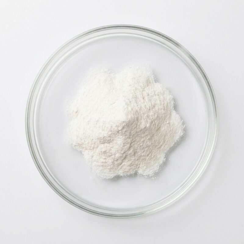 sodium-cmc-powder Fine white sodium carboxymethyl cellulose powder in a glass petri dish