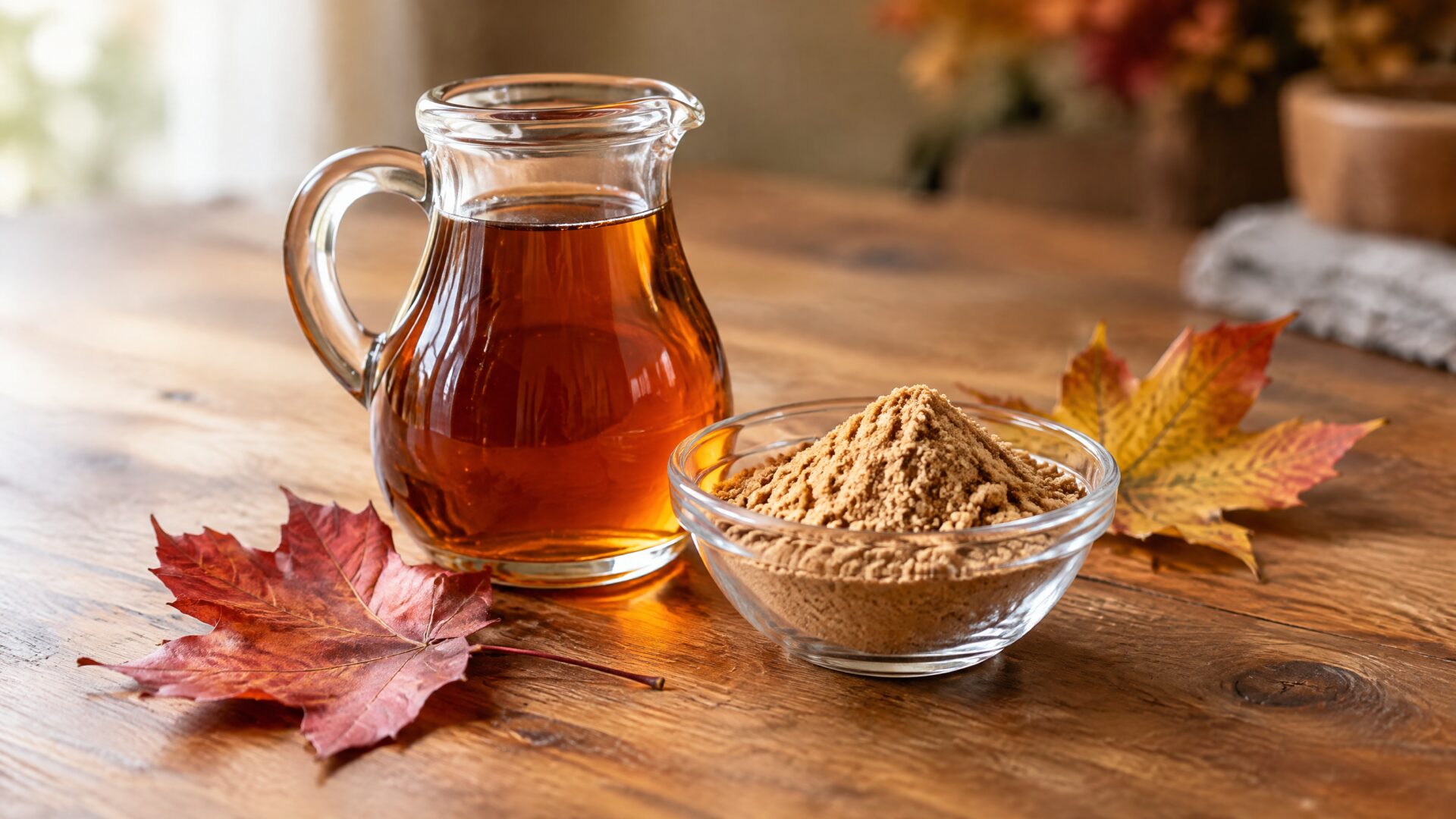 Maple syrup and maple sugar powder
