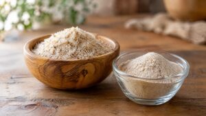 Psyllium husk flakes and psyllium husk powder